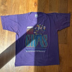 Vintage 80’s Distressed Faded New Orleans Mardi Gras Shirt  Size: XL